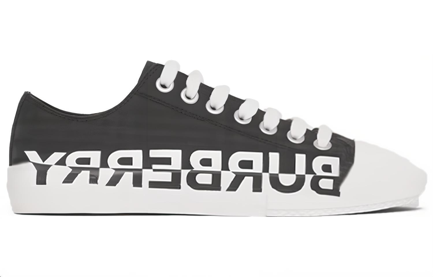 Burberry Canvas Low-Top 'Logo Print Check Black Grey' 圖 2