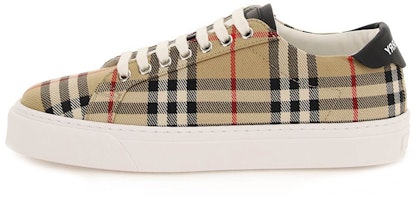 Burberry Canvas Low 'Check Beige' 80439271 Burberry Canvas Low 'Check Beige' 80439271