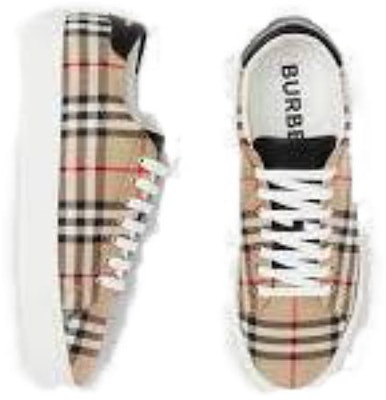 Burberry Canvas Low 'Check Beige' 80439271 Shop Burberry Canvas Low 'Check Beige' 80439271