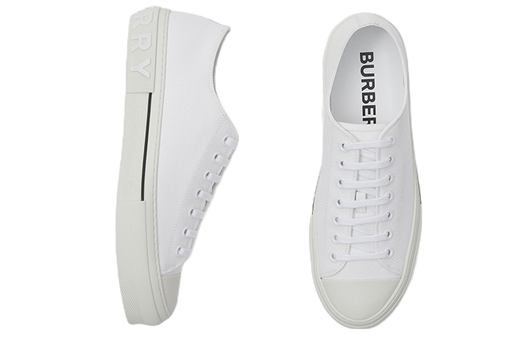 Shop Burberry Canvas Low-Top 'Logo Blanco'. 80523401