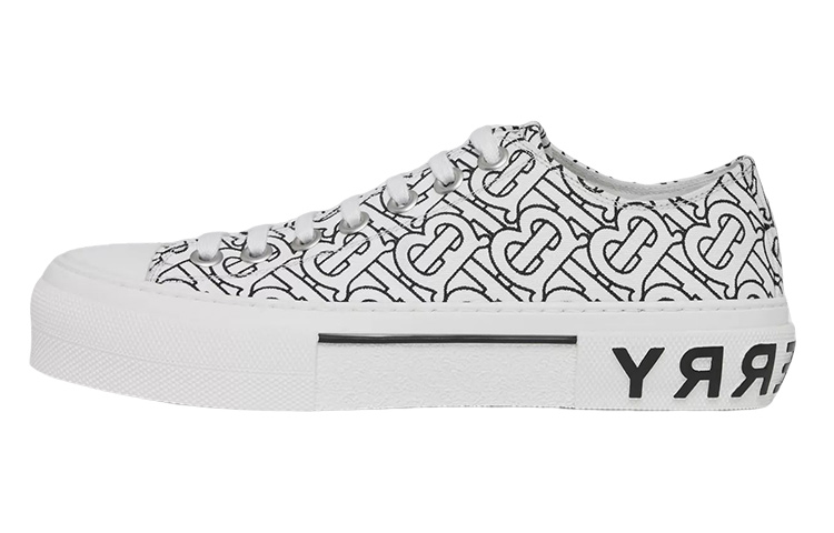 Burberry Canvas Low Top 'White Monogram Print' 80489101