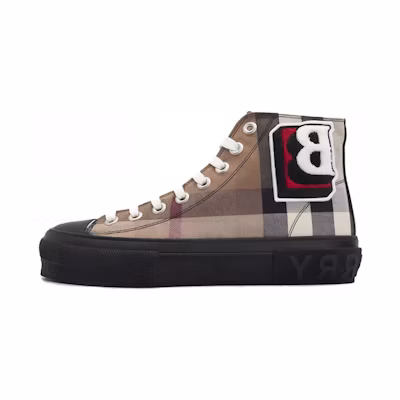 Burberry Canvas Round-Toe Lace-Up 'Check'