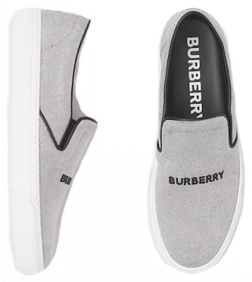 Burberry Canvas Slip-On 'Bio-based Sole Grey' 80387031 Order Burberry Canvas Slip-On 'Bio-based Sole Grey' 80387031