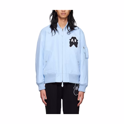 Burberry Cartoon Print Zip-Up Relaxed Jacket Men’s Light Blue 80518841