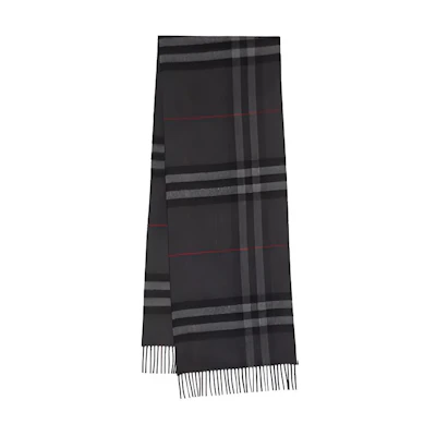 Burberry Cashmere Charcoal Grey Unisex Scarf 80155381