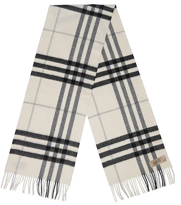 Burberry 羊絨格紋圍巾 男女情侶款 自然白 3994123 Buy Burberry 羊絨格紋圍巾 男女情侶款 自然白 3994123