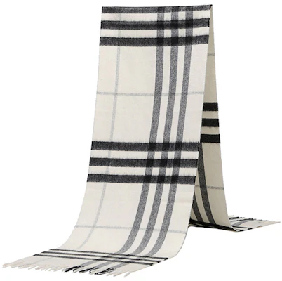 Burberry 羊絨格紋圍巾 男女情侶款 自然白 3994123 Sizing Burberry 羊絨格紋圍巾 男女情侶款 自然白 3994123