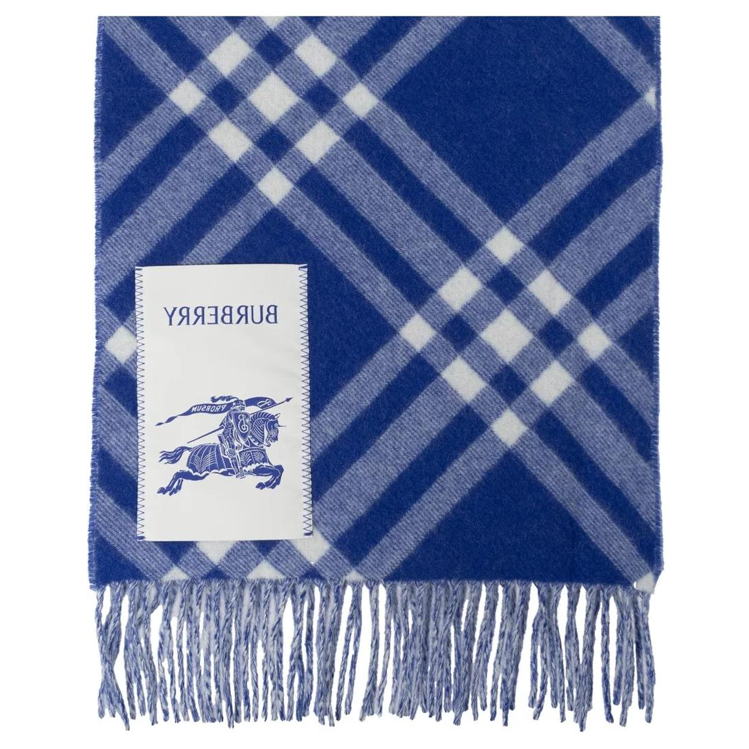 Burberry Cashmere Logo Scarf Unisex Couple Style - Blue 8099710B7320 圖 3
