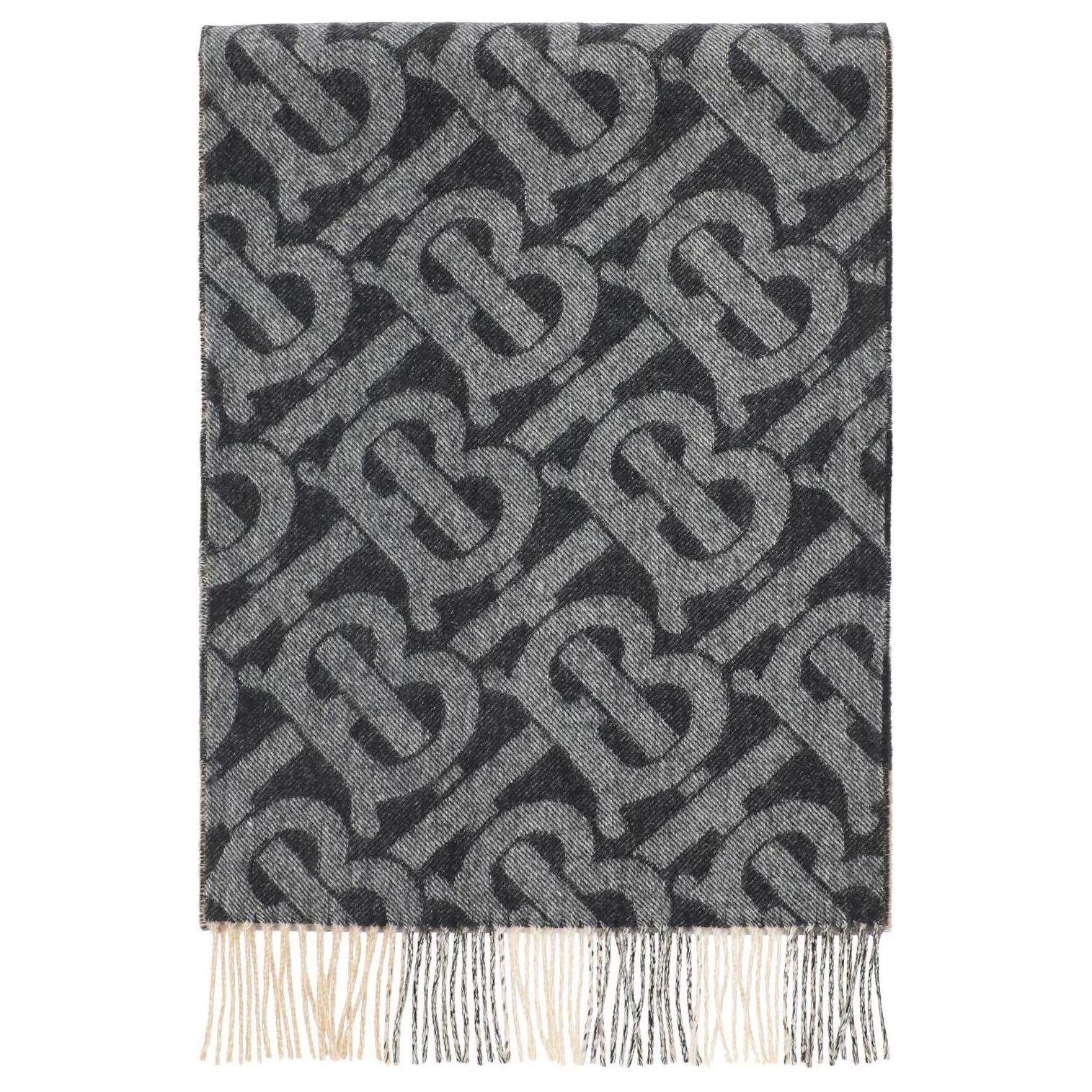 Burberry Cashmere Scarf Unisex Couples' Style in Gray/Black - Fashion & Comfort 8057463