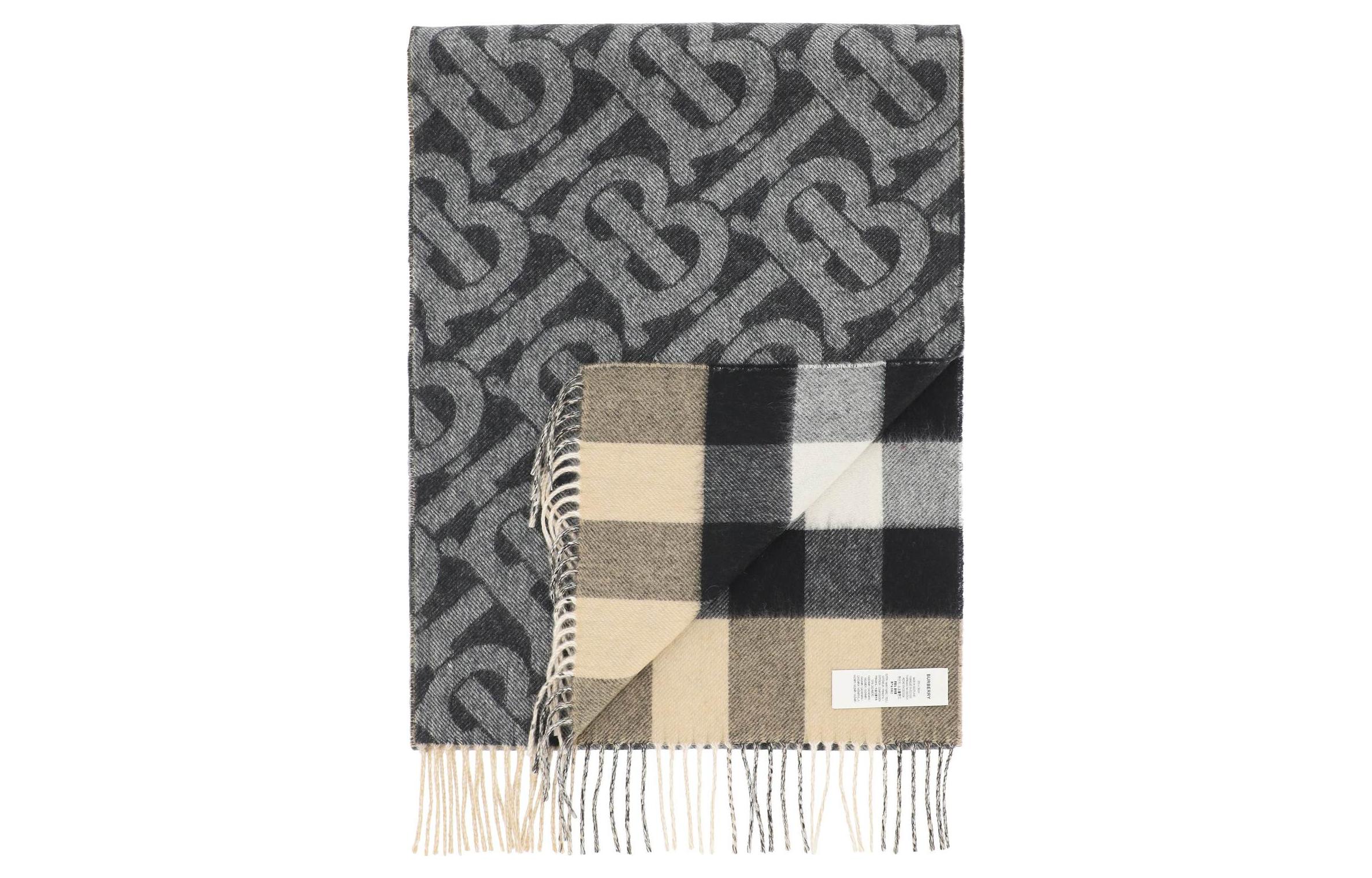 Burberry Cashmere Scarf Unisex Couples' Style in Gray/Black - Fashion & Comfort 8057463 圖 3