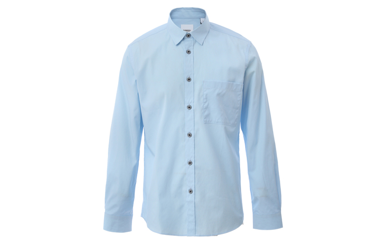 Burberry Casual Cotton Shirt Light Blue 80288781