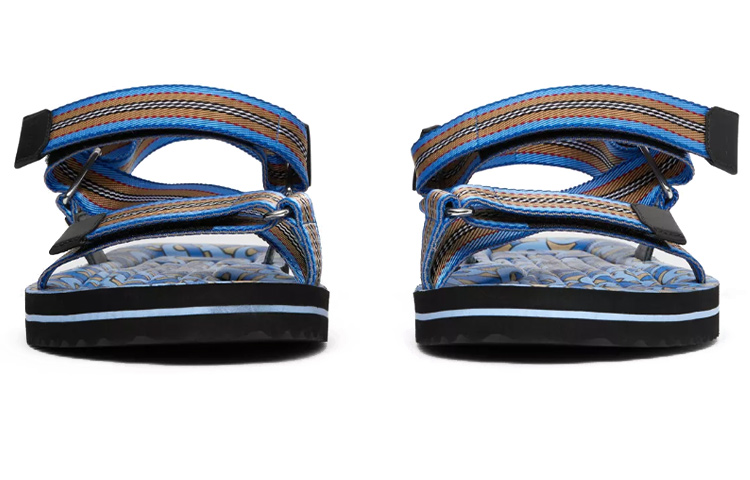 Burberry Casual Striped Print Fashion Sandal 'Royal Blue' 圖 3
