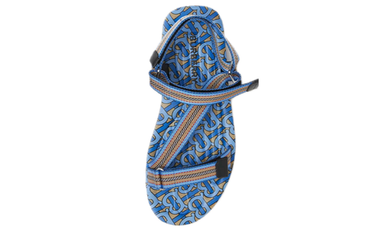 Burberry Casual Striped Print Fashion Sandal 'Royal Blue' 圖 4