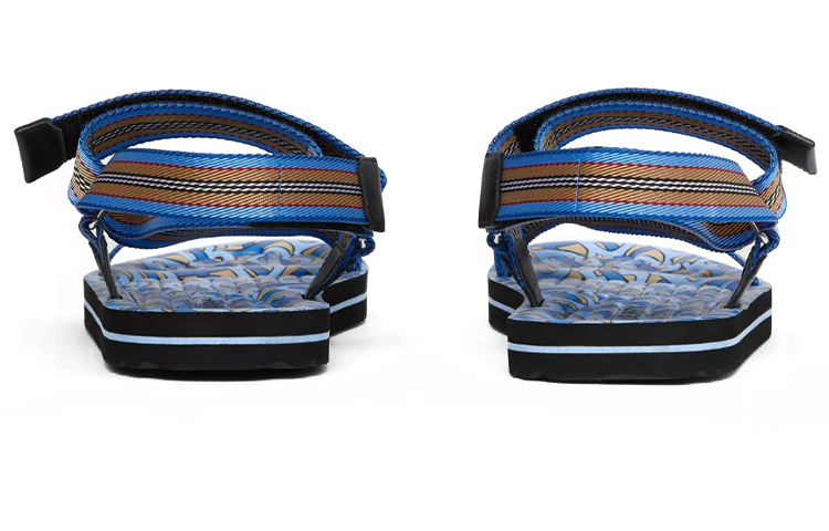 Burberry Casual Striped Print Fashion Sandal 'Royal Blue' 圖 5