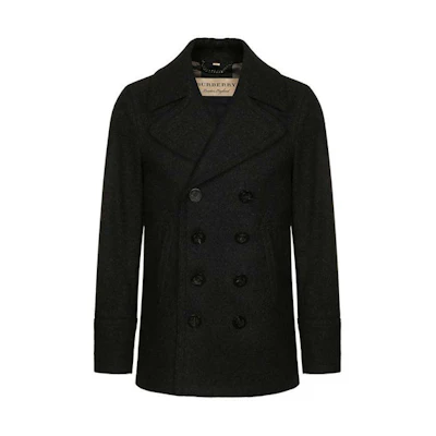 Burberry Casual Wool Coat in Dark Gray 80045881