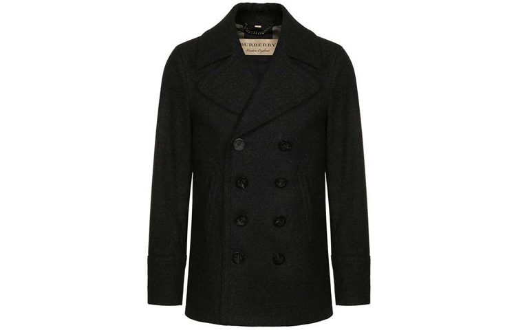 Burberry Casual Wool Coat in Dark Gray 80045881 圖 2