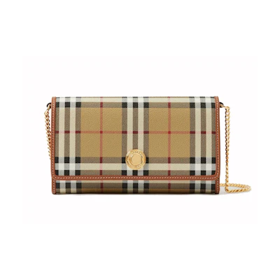 Burberry Chain Check Strap Wallet Archive Beige