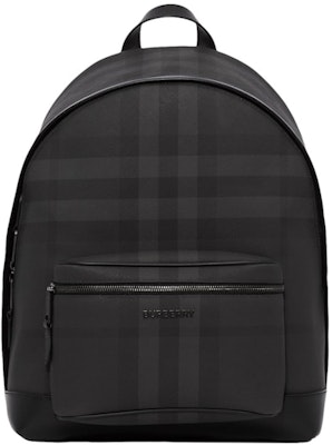 Burberry Charcoal Check And Leather Backpack Charcoal Buy Burberry Charcoal Check And Leather Backpack Charcoal