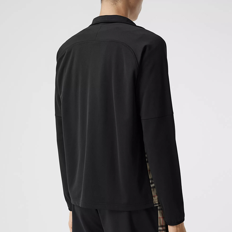 Burberry Check-Trim Black Track Jacket 80259291 圖 4