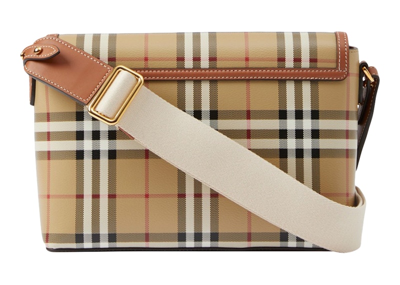 Burberry Check And Leather Note Bag Briar Brown 圖 3