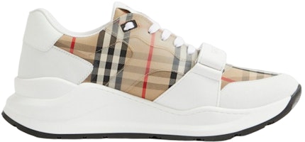 Burberry Sepatu Check dan Kulit Putih Clear Check 80708381 Order Burberry Sepatu Check dan Kulit Putih Clear Check 80708381