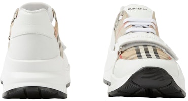 Burberry Sepatu Check dan Kulit Putih Clear Check 80708381 Shop Burberry Sepatu Check dan Kulit Putih Clear Check 80708381