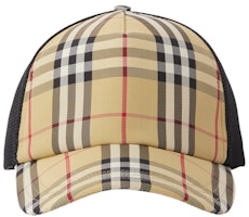 Burberry Check and Mesh Cap Archive Beige Burberry Check and Mesh Cap Archive Beige