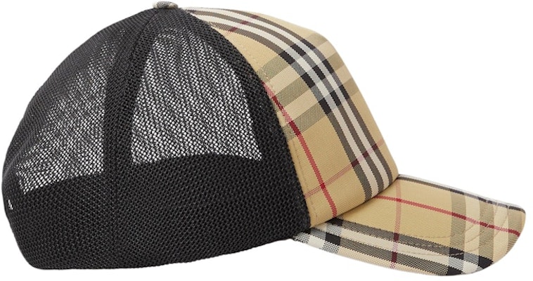 Burberry Check and Mesh Cap Archive Beige Order Burberry Check and Mesh Cap Archive Beige