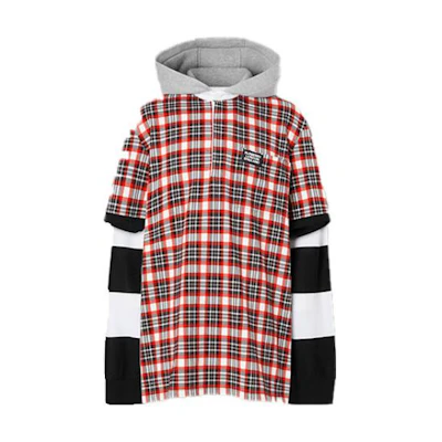 Burberry Check and Stripe Red Rugby Sweatshirt 45638861