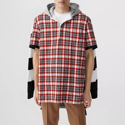 Burberry Check dan Stripe Merah Rugby Sweatshirt 45638861 Lookbook Burberry Check dan Stripe Merah Rugby Sweatshirt 45638861