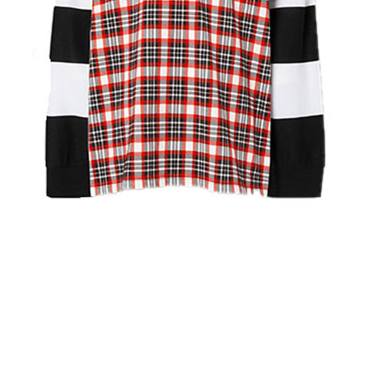 Sizing Burberry Check dan Stripe Merah Rugby Sweatshirt 45638861