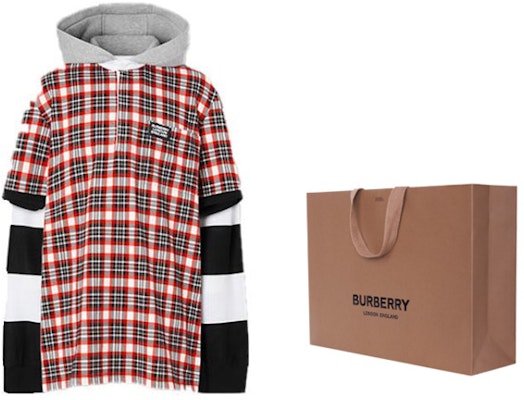 Burberry Check dan Stripe Merah Rugby Sweatshirt 45638861 Cheap Burberry Check dan Stripe Merah Rugby Sweatshirt 45638861
