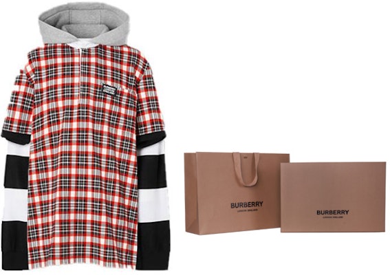 Burberry Check dan Stripe Merah Rugby Sweatshirt 45638861 1