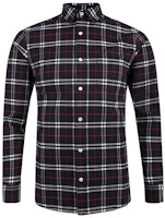 Burberry Check Button-Up Long Sleeve Shirt Navy Blue 80048351 Burberry Check Button-Up Long Sleeve Shirt Navy Blue 80048351