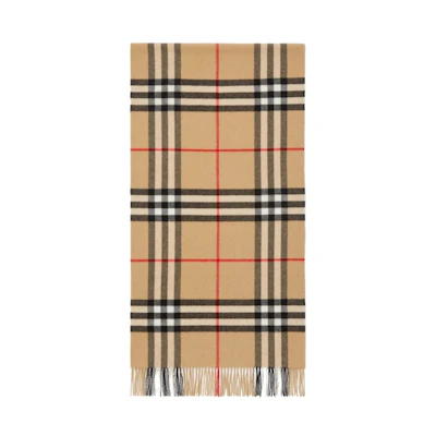 Burberry Check Cashmere Scarf Archive Beige (80767951)