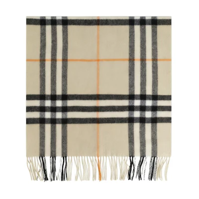 Burberry Check Cashmere Scarf Beige for Men 80910161