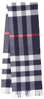 Burberry Check Cashmere Scarf Navy Burberry Check Cashmere Scarf Navy