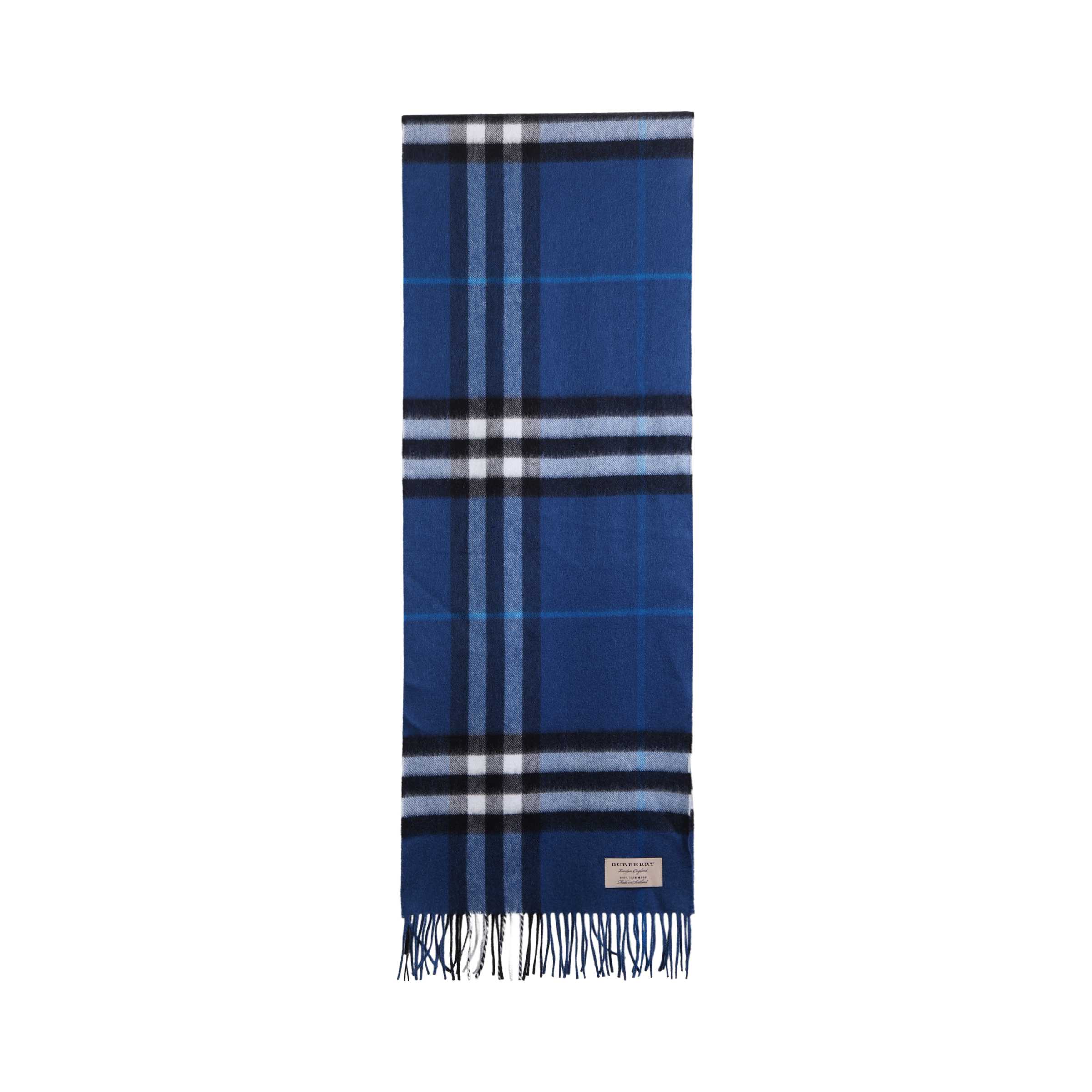 Burberry Check Cashmere Scarf Unisex Couple Style Light Blue 3994209