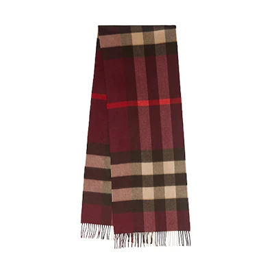Burberry Check Cashmere Scarf Unisex Couple Style 80216931