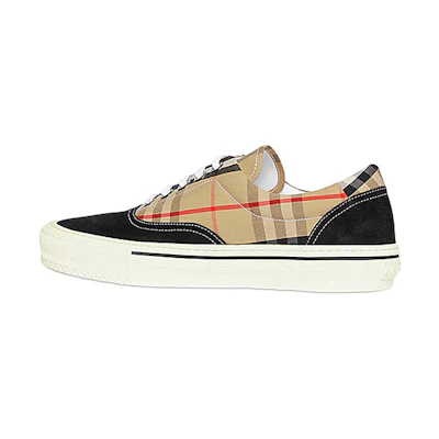 Burberry Check Cotton and Suede Sneaker 'Khaki'