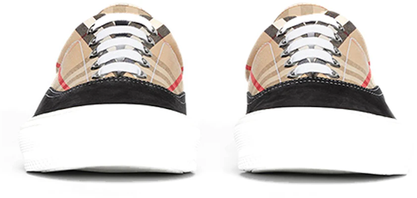 Burberry Check Baumwolle und Wildleder Sneaker ''Khaki'' 8016301 Shop Burberry Check Baumwolle und Wildleder Sneaker ''Khaki'' 8016301