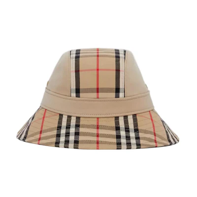 Burberry Check Cotton Gabardine Bucket Hat for Men. 80573841