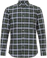 Burberry Check Cotton Long Sleeve Shirt Seaweed Green 80175661 Burberry Check Cotton Long Sleeve Shirt Seaweed Green 80175661