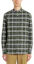 Shop Burberry Check Cotton Long Sleeve Shirt Seaweed Green 80175661