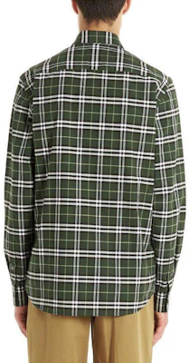Burberry Check Cotton Long Sleeve Shirt Seaweed Green 80175661 Purchase Burberry Check Cotton Long Sleeve Shirt Seaweed Green 80175661