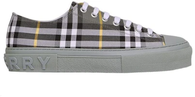 Order Burberry Check Cotton Sneakers Grey 80642671
