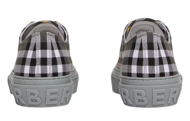 Purchase バーバリーチェックコットンスニーカーグレー80642671 80642671