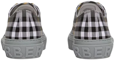 Purchase Burberry Check Cotton Sneakers Grey 80642671