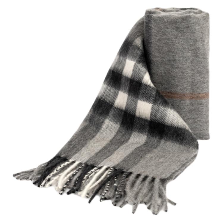Burberry Check Design Cashmere Scarf Unisex Couple Style Grey. 8016395A1345 圖 2