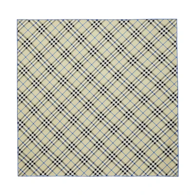 Burberry Check Design Scarf Unisex Couple Style in Teal. 80881411